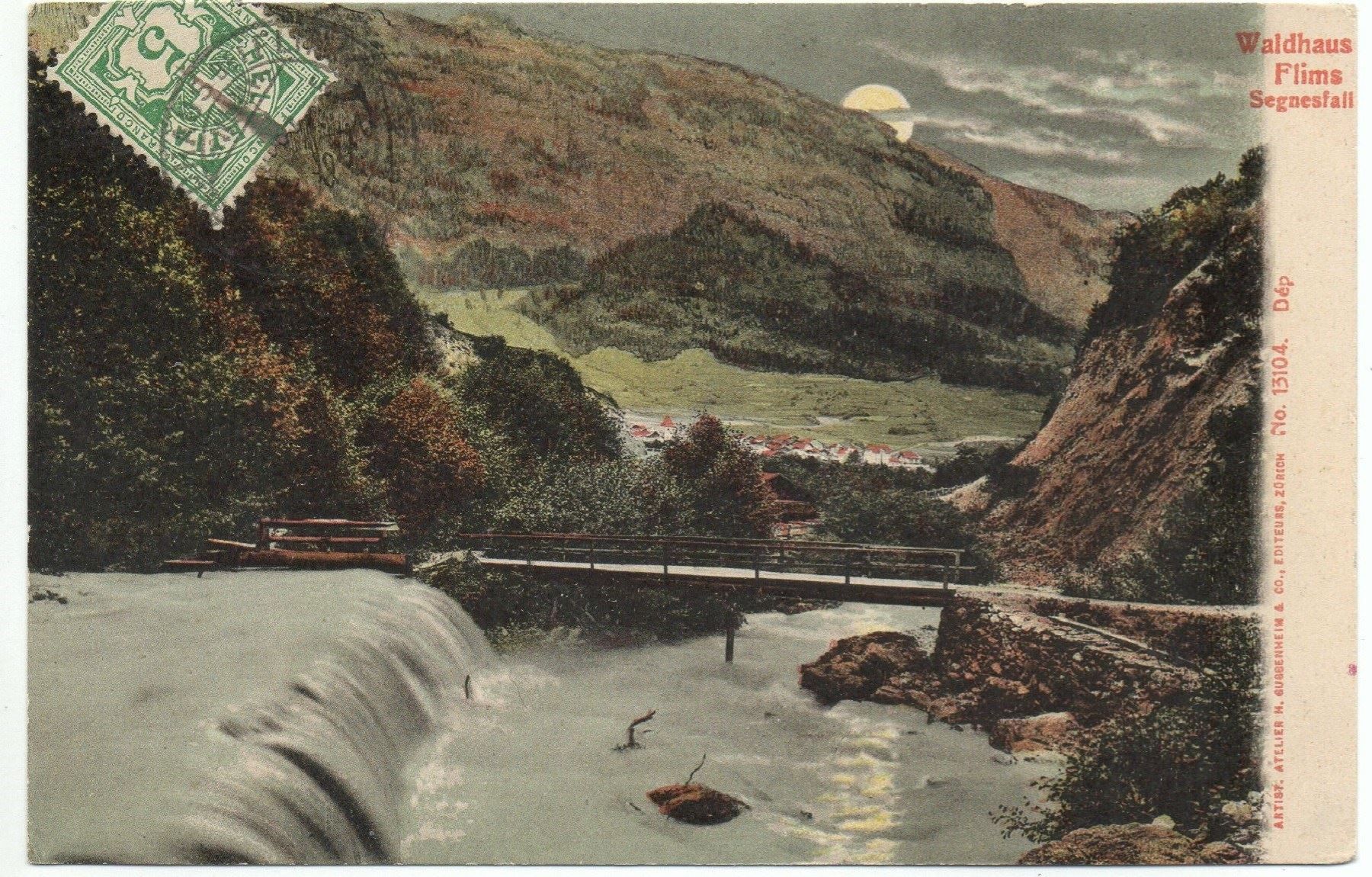 Cartoline postali: FLIMS WALDHAUS Segnesfall – Usato da Jona venduto da philajona