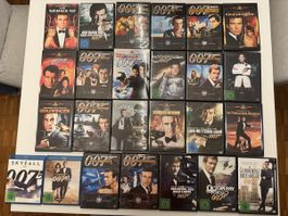 James Bond DVDs und Blu-rays Sammlung, 34 Stck, sehr guter Z