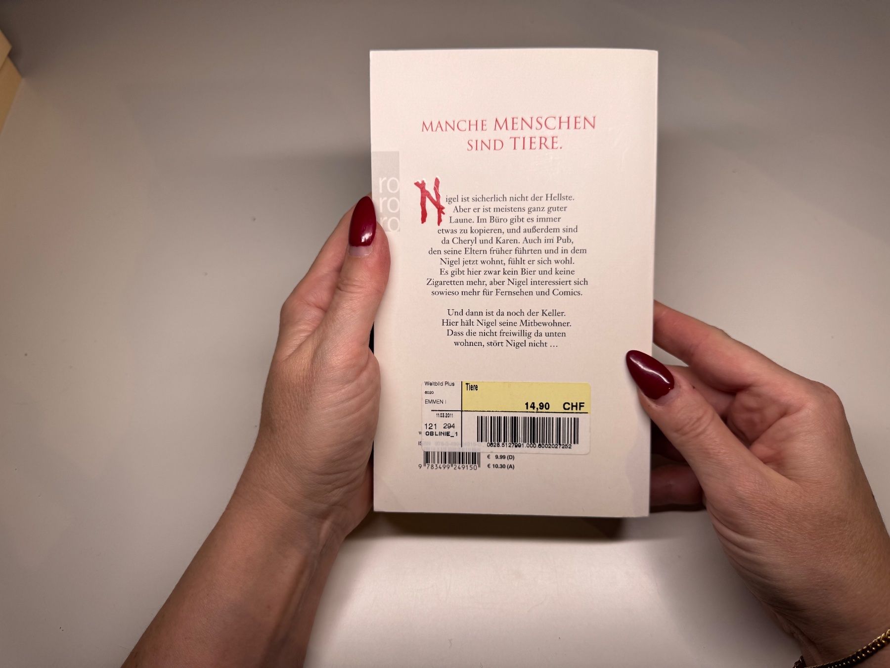 Libri: ROMAN: Simon Beckett, Tiere – Usato da Grosswangen venduto da Deutsche_Romane 9