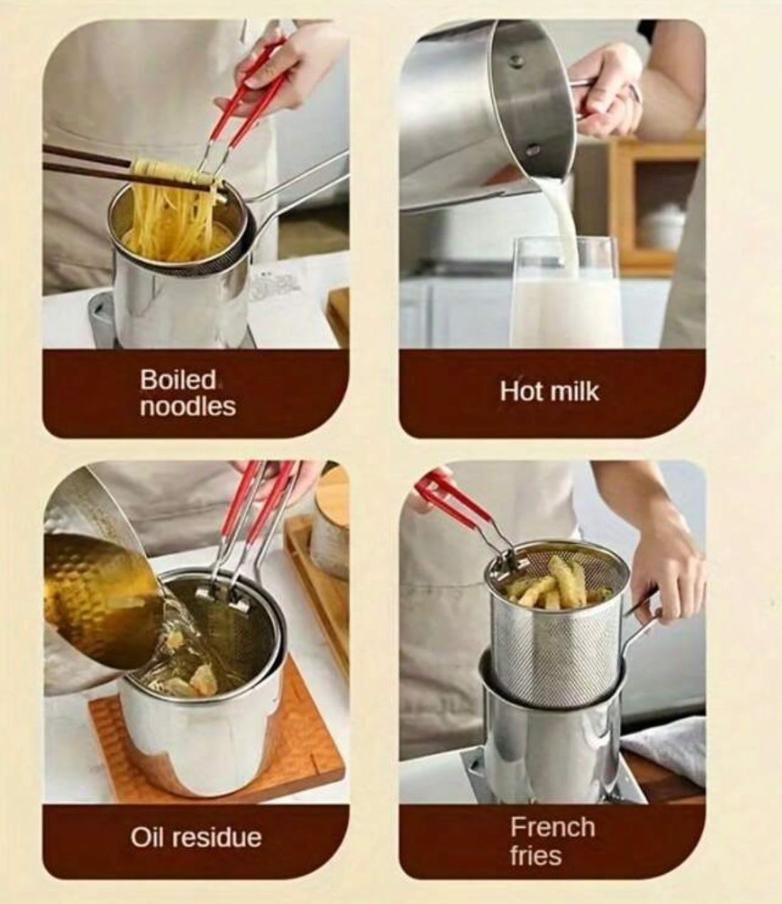 Elettrodomestici da cucina: Fritteuse Topf Edelstahl mit Korb 1200ml Neu! – Nuovo e nell'imballaggio originale da Emmenbrücke venduto da engueteDeal 1
