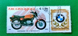 BRIEFMARKEN AUS  Nicaragua 100 Jahre Motorräder  GESTEMPELT 