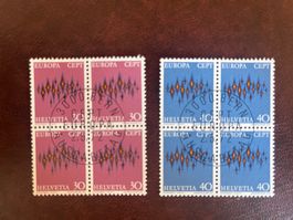 1972 Europa 4erblock ET-Stempel