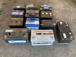 12 Stk. ALTE DEFEKTE Autobatterien / Töffbatterien Recycling