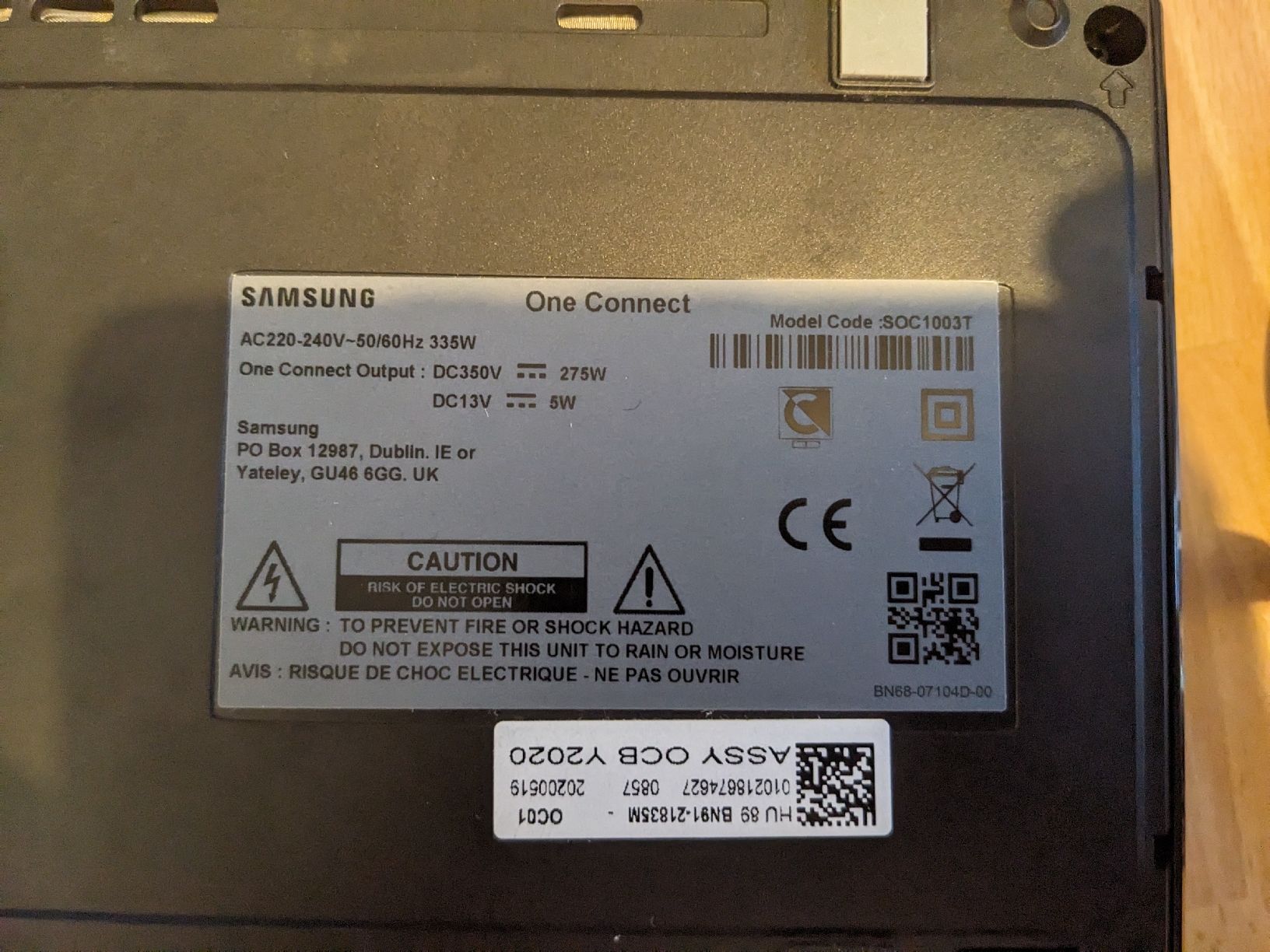 Appareils TV: Samsung One Connect Box – D'occasion à Hagenwil par maschi89 2