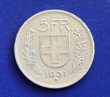 Silber 5 Fr. 1931 10* Abart (2)