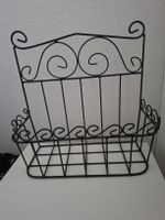 Korb zum Aufhängen, Metall schwarz, 39,5x19x17/40 cm