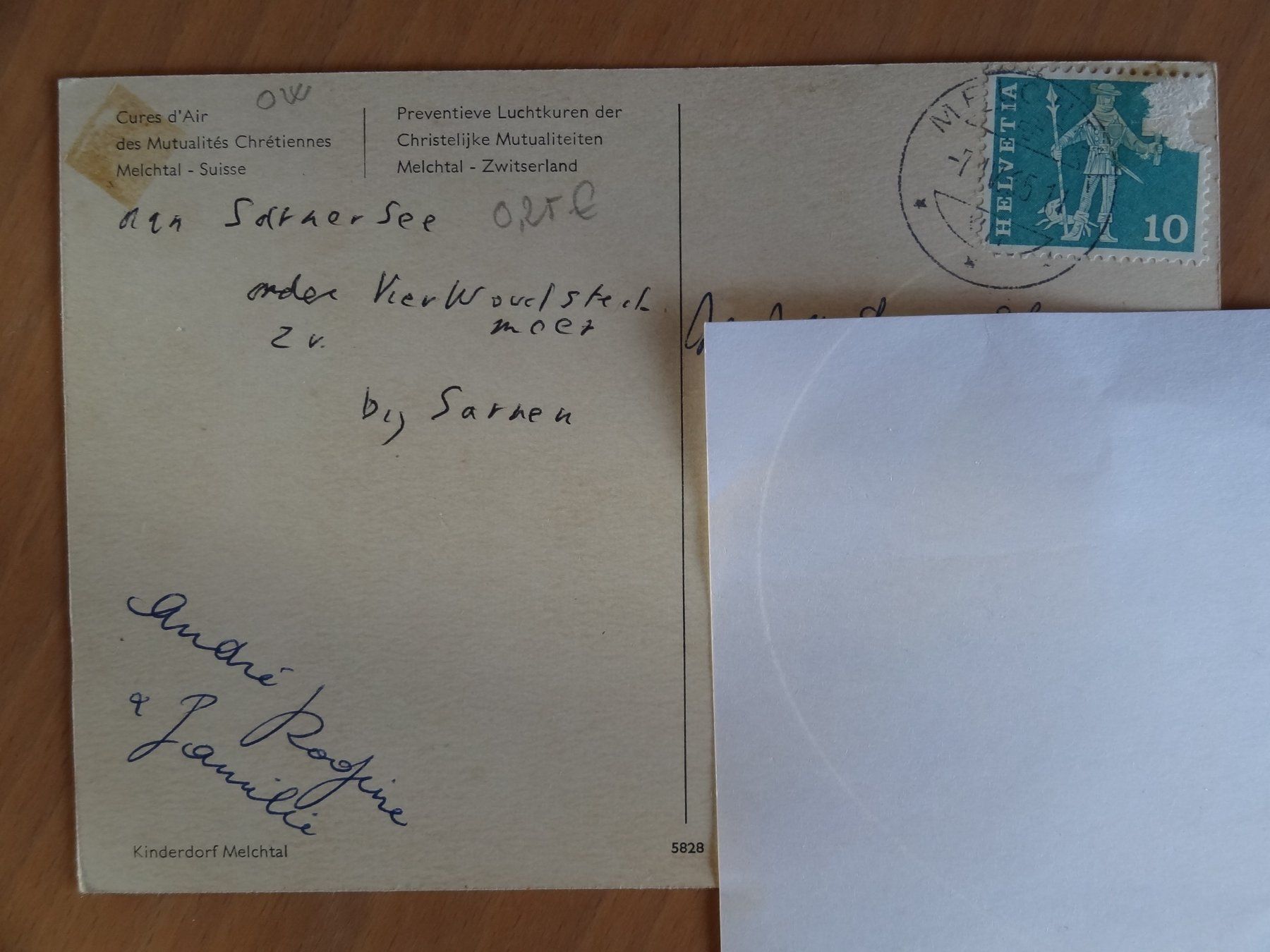 Ansichtskarten: Melchtal - Colonie de vacance - 1965 – Gebraucht aus St Léonard von Riglin 1