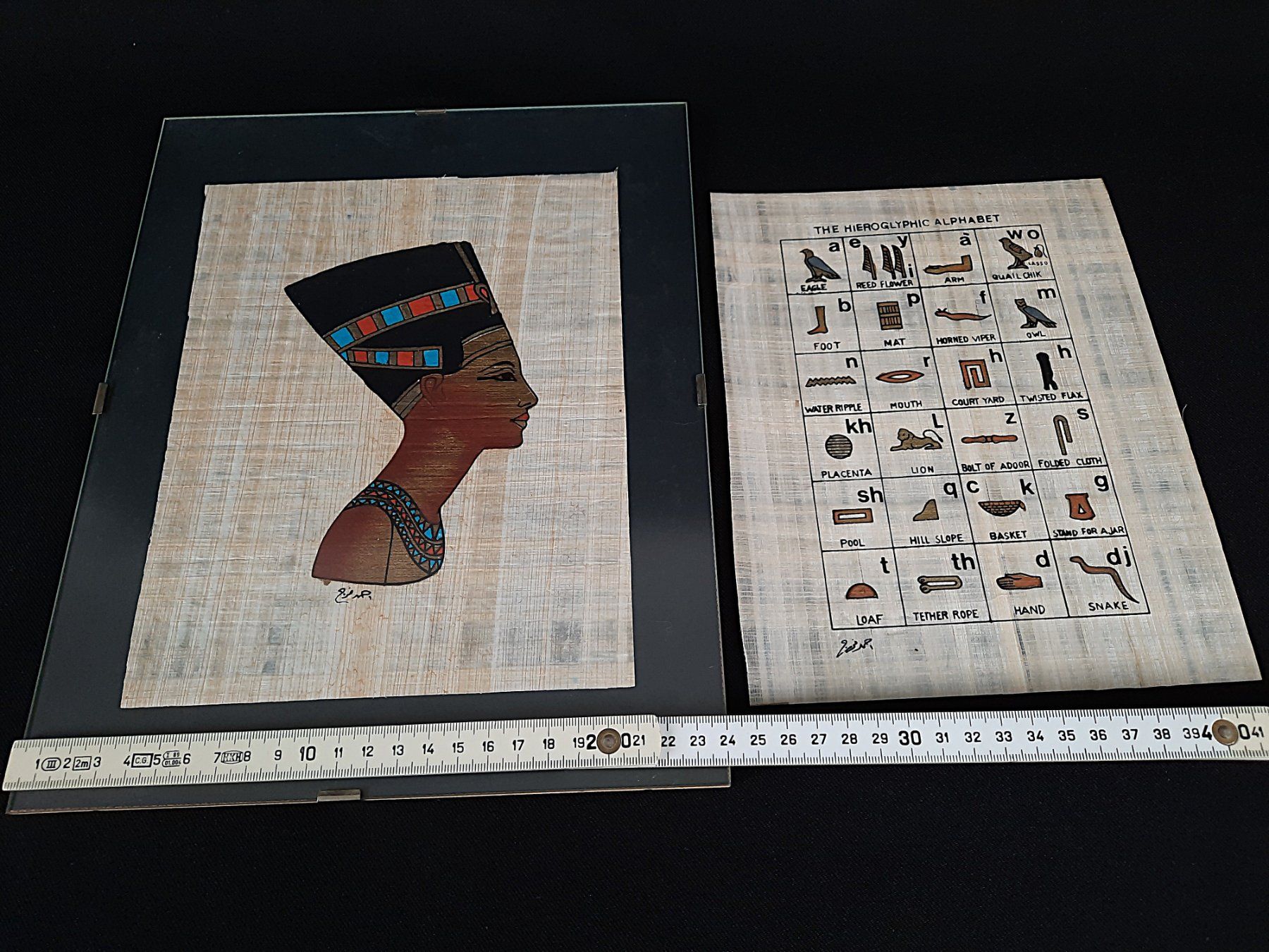 Poster & Bilder: 2 ägyptische Papyrus- Bilder – Gebraucht aus Beinwil am See von Restwert_Beinwil 5