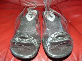 Azurée Cannes Keilsandalen, Gr. 37, silber