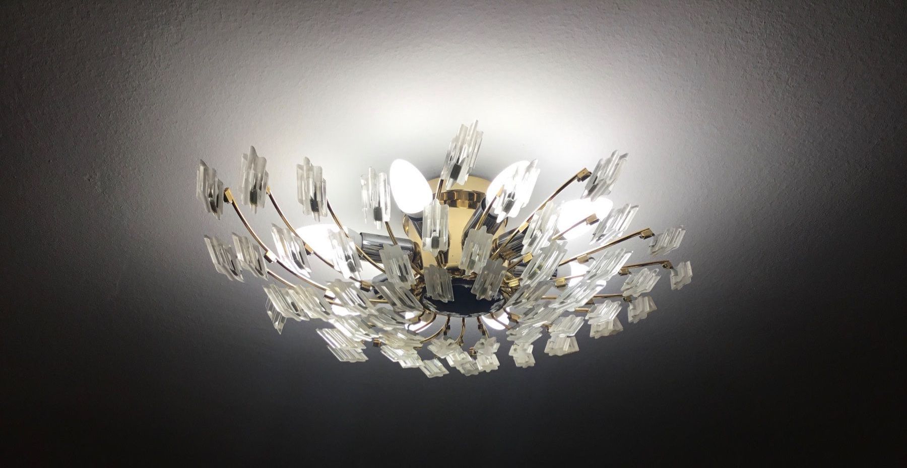 Lampade: Wand oder Deckenlampe Sunburst Mid Century – Usato da Schlieren venduto da Jeajet 2