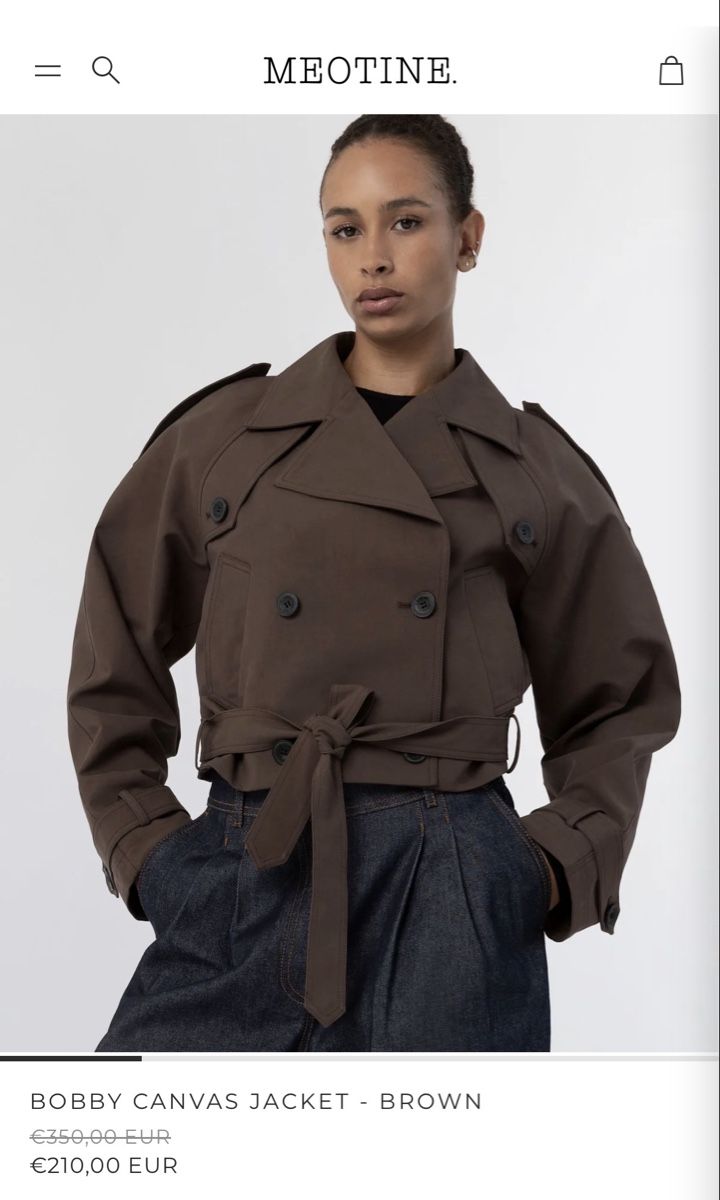 Giacche: Meotine cropped brown trench coat – Usato da Bottighofen venduto da mlj_5dlb