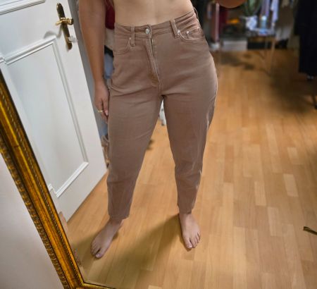Trendige Jeans, beige, Grösse 38/40, neuwertig!