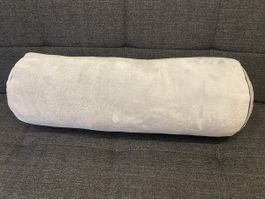 BLÅSKATA Kissen, zylindrisch/hellgrau, 80 cm