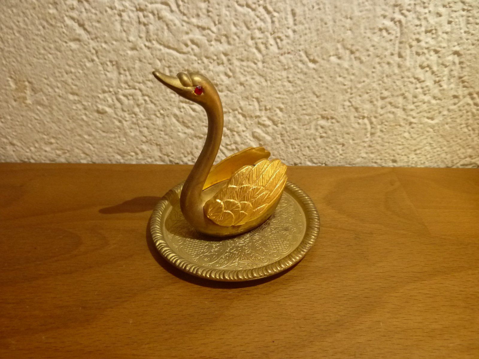 Statuette: Schwan Ringhalter messing Schmuckstück Teller – Usato da Hochfelden venduto da swissice 5