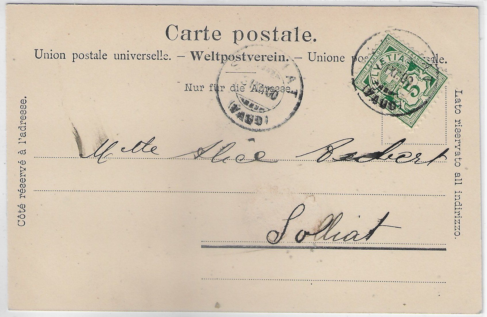 Cartoline postali: Dans les Alpes - Ziegen chevres – Usato da Ettingen venduto da Kartenplanet 1