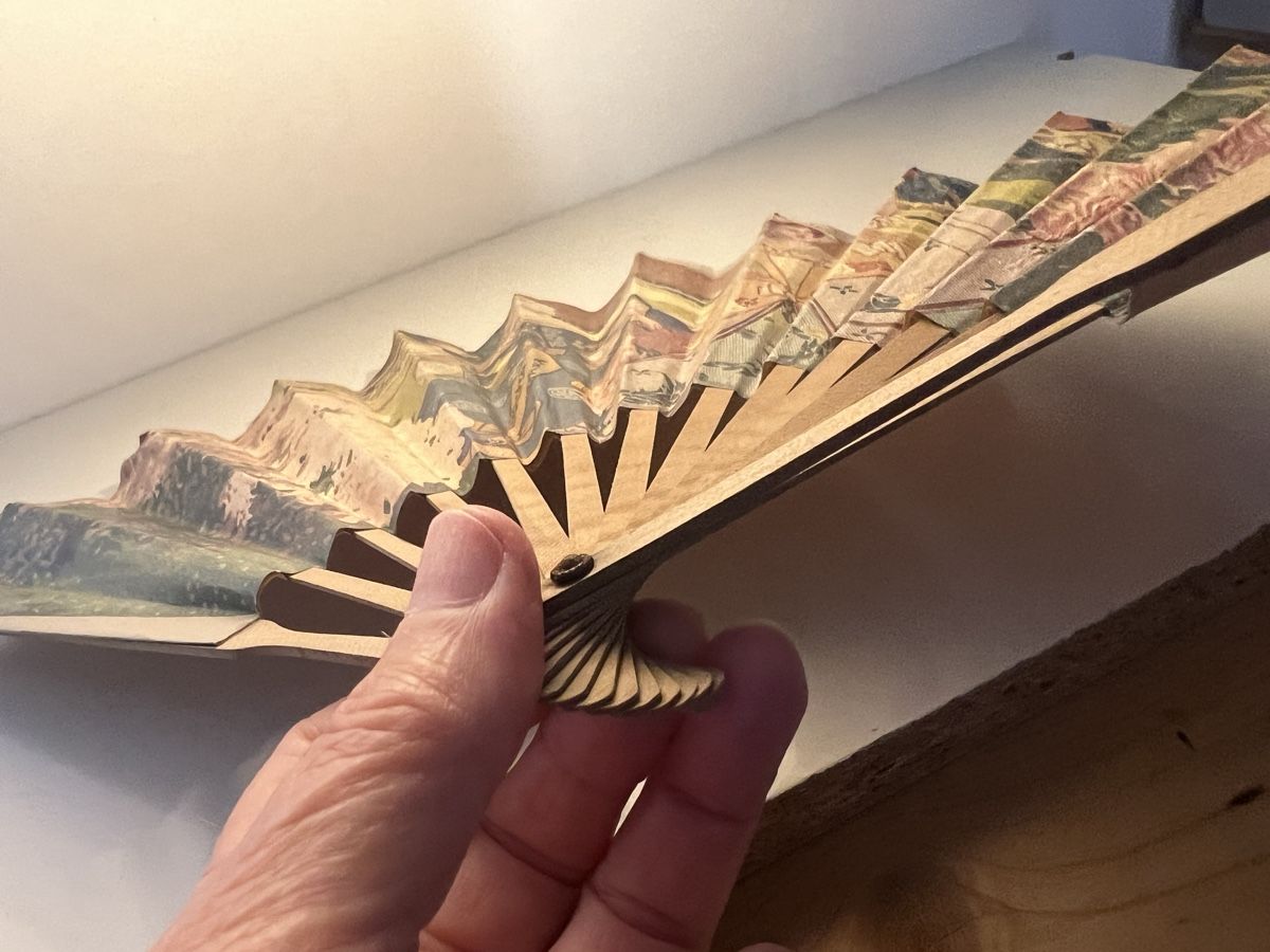 Alle Dekorationen: Éventail 1900, décor impression, carton et papier, raffiné – Gebraucht aus Genève von DELIRBEADS 7