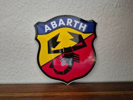 Emailschild Fiat Abarth Werkstatt Service Emaille Schild