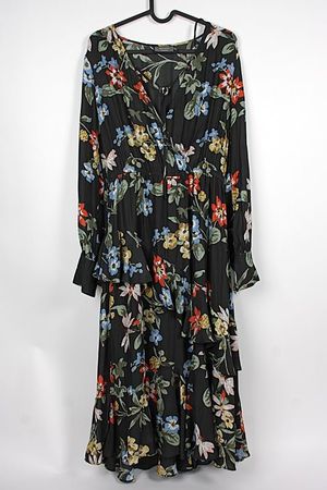 YESSICA Kleid schwarz mit Blumenmuster