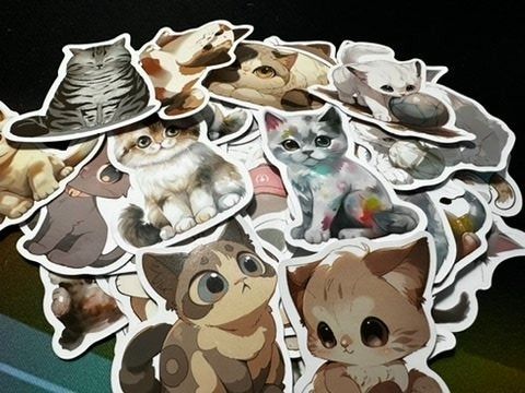 Katzen I Cats Stickers I 50 Stk. I Wasserdicht (Neu und ...