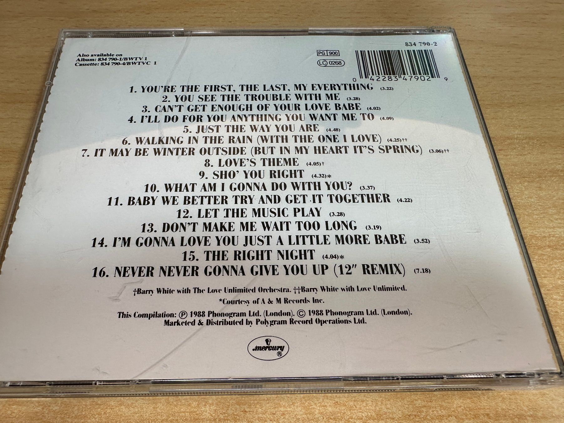 CD: W1 Barry White – The Collection – Usato da Rikon im Tösstal venduto da Alpenmutz 1