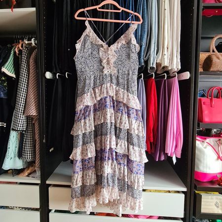 Maje ruffled Floral Maxi Dress