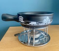 Caquelon 22cm avec réchaud en inox 🐄🫕🧀