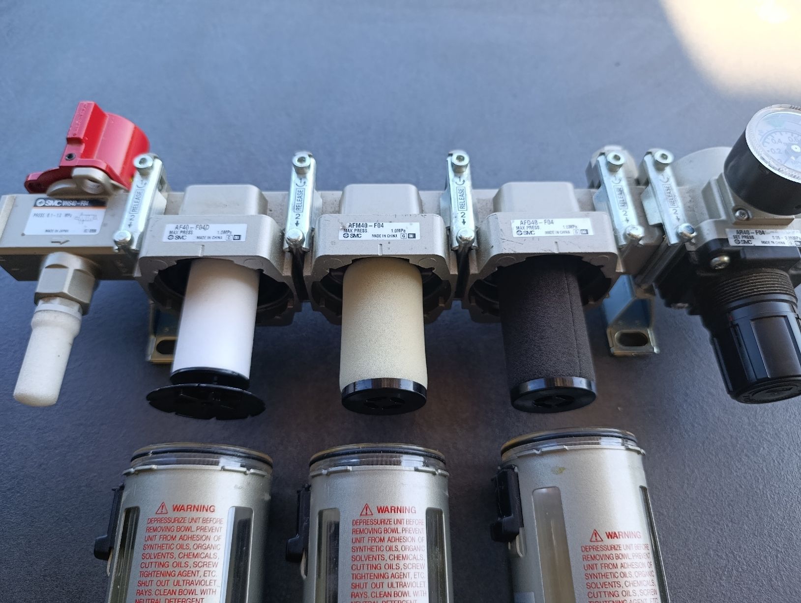 Ventilazione: SMC Druckluftfilter 4er Teil, WHS/AFD/AF/AFM/AR – Usato da Wil SG venduto da Donaldus 1