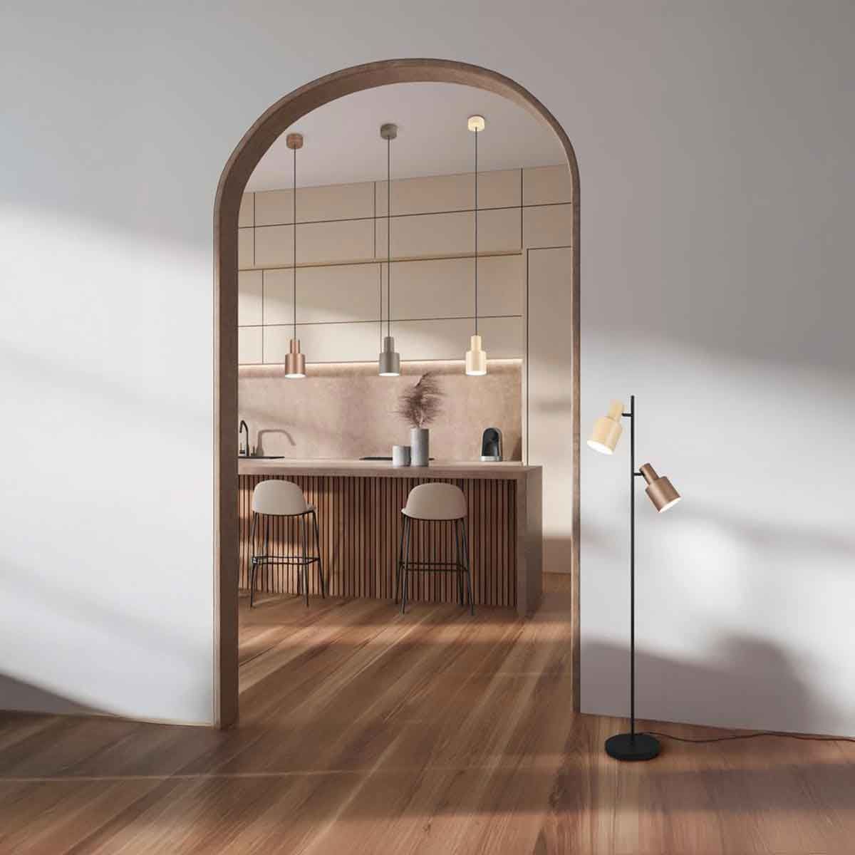 Lampadari & plafoniere: Pendelleuchte, Beige, Metall, 12 cm Ø – Nuovo (secondo la descrizione) da Kreuzlingen venduto da Smart-Light 2