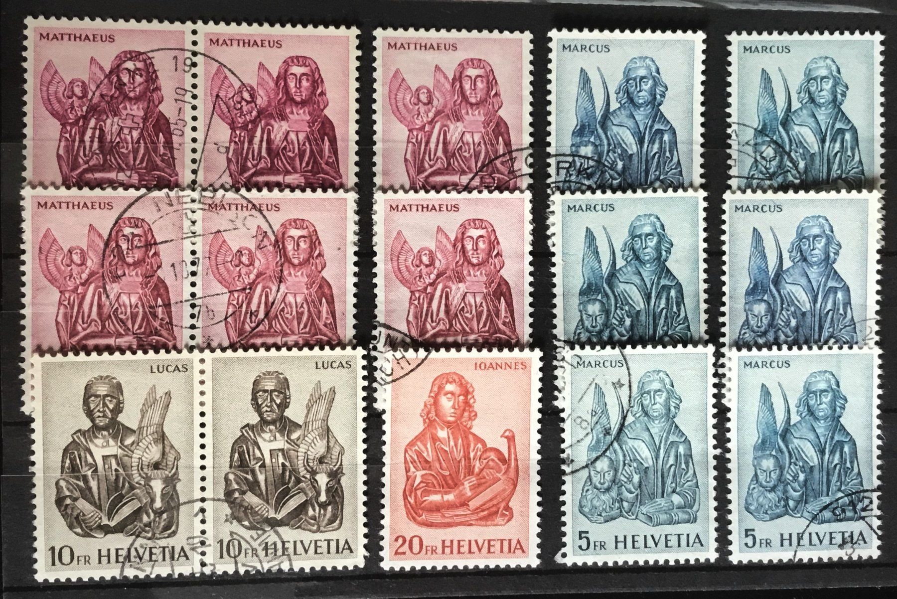 Alle Briefmarken: Sammlung Dauermarken, ab Strubel, bis ca. 1960, gestempelt – Gebraucht aus Belp von Dschopp 5