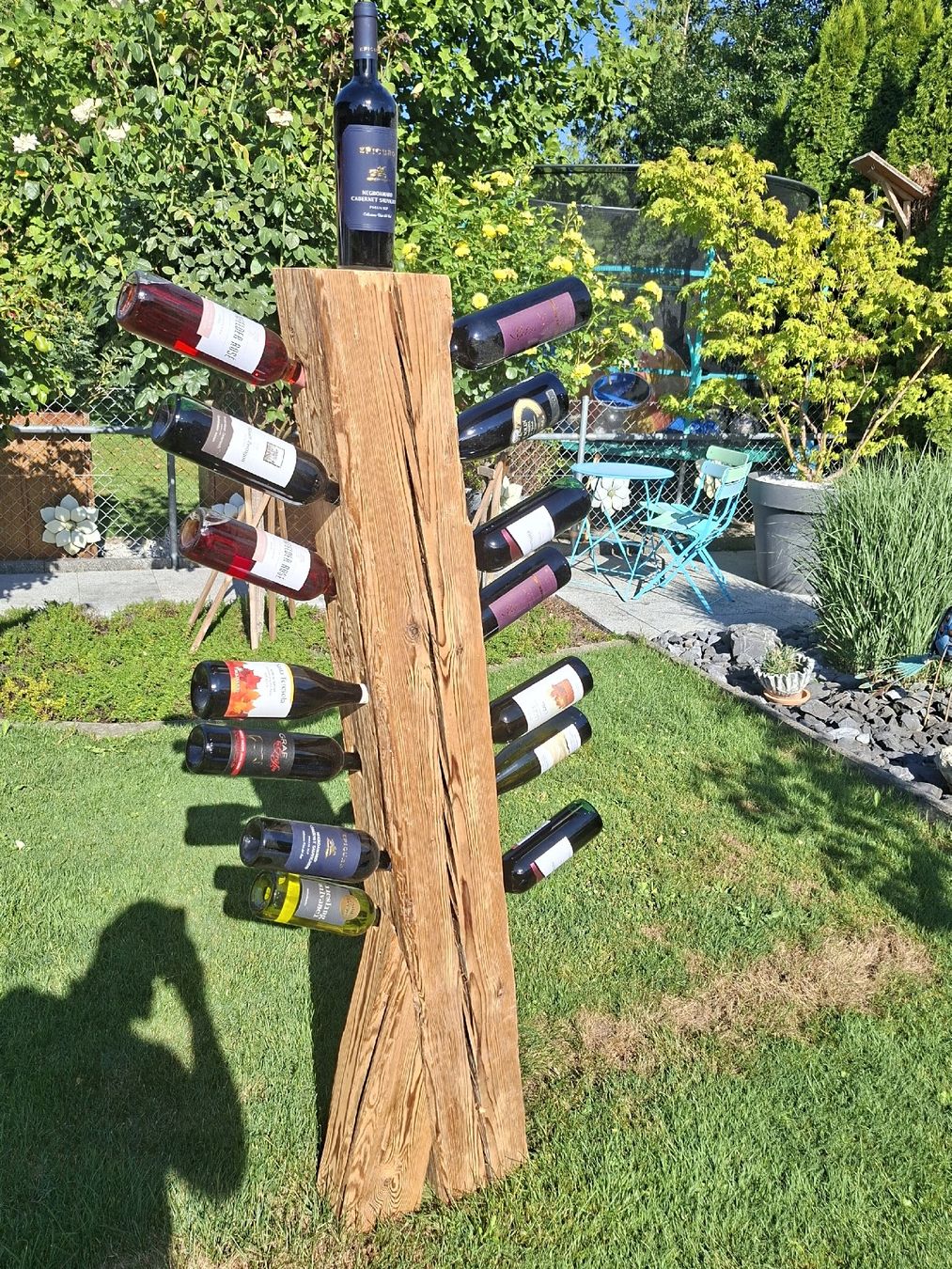 Etagères & Armoires à vins: Weinständer aus Altholzbalken Deko – D'occasion à Züberwangen par Seilzieher 3