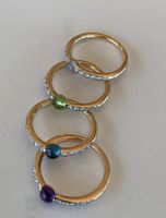 Pomellato M‘Ama non M‘Ama Ringe, 4 Stück, Gr. 51,52