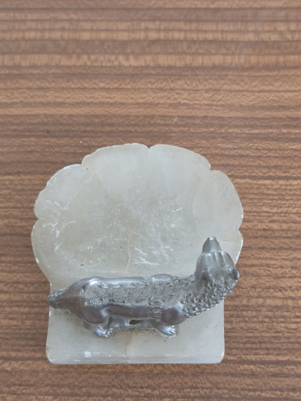 Portacenere: Aschenbecher mit Wolf und Romulus und Remus Figur – Usato da Mettlen venduto da elios0888 5
