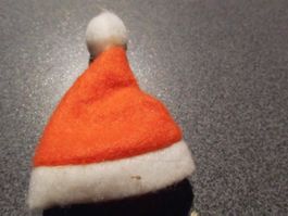 Mütze orange/weiss