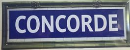 Enseigne Métro Paris Concorde  ancienne déco