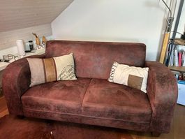 Zweier Sofa braun