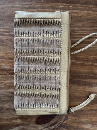 Pochette Lilla Lane Or Cuir 22 cm très bon état 
