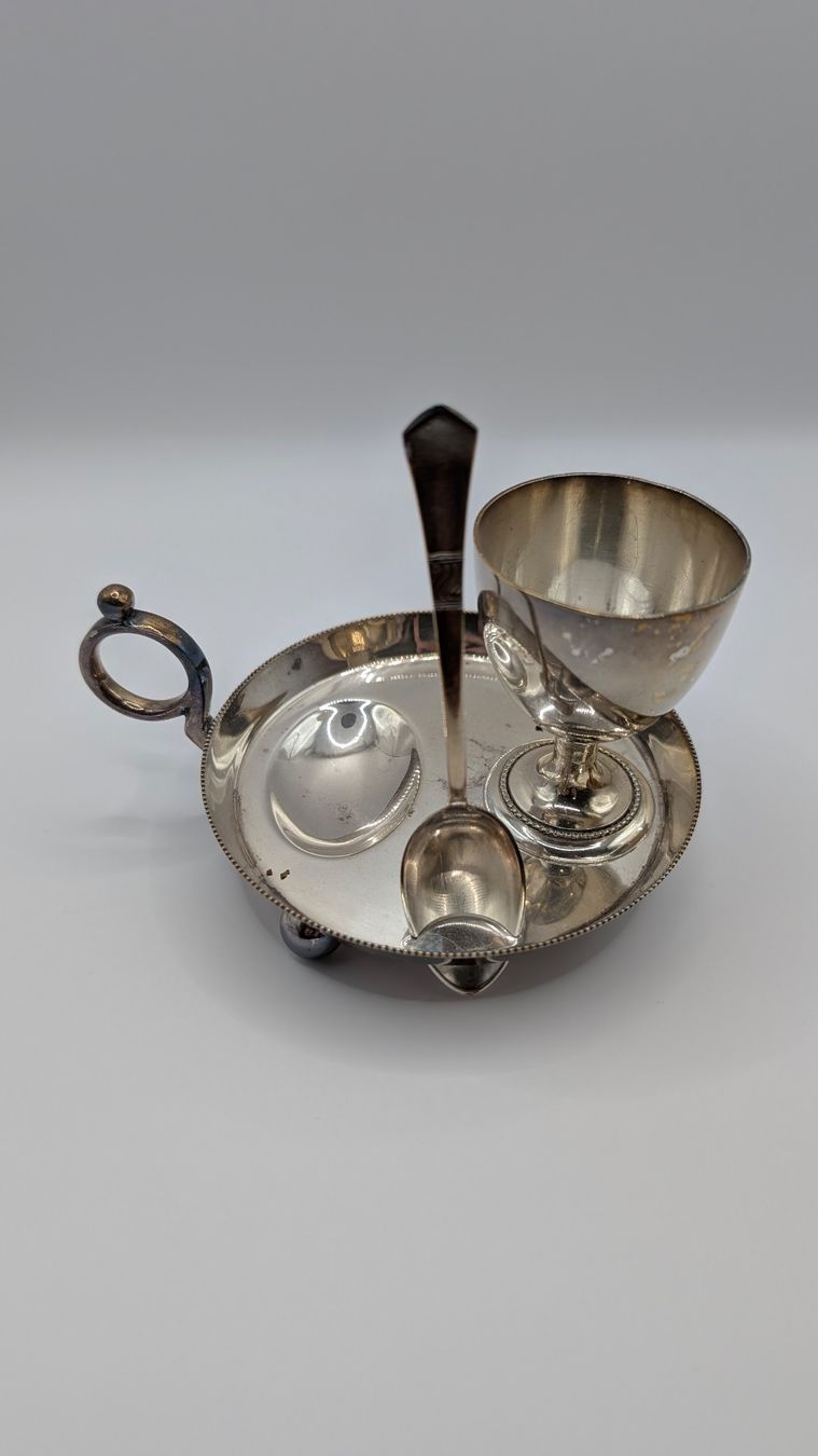 Altre Stoviglie: Antikes Mappin & Webb Versilbertes Eierbecher Set – Usato da Winterthur venduto da gubbi79