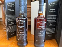 Bowmore Aston Martin - Edition 3 (22yo) & Ed. 4 (21yo)