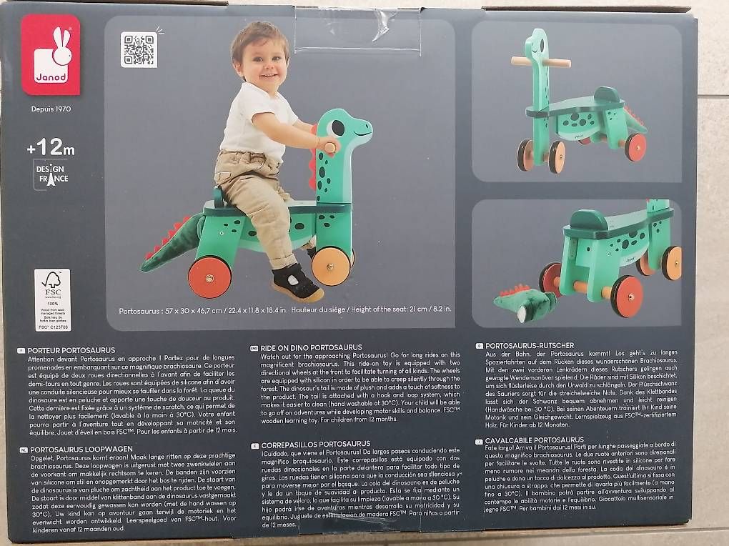 Janod Veicoli per bambini: Dino-Rutscher, von Janod, neu – Usato da Neu St. Johann venduto da Nalerama 1