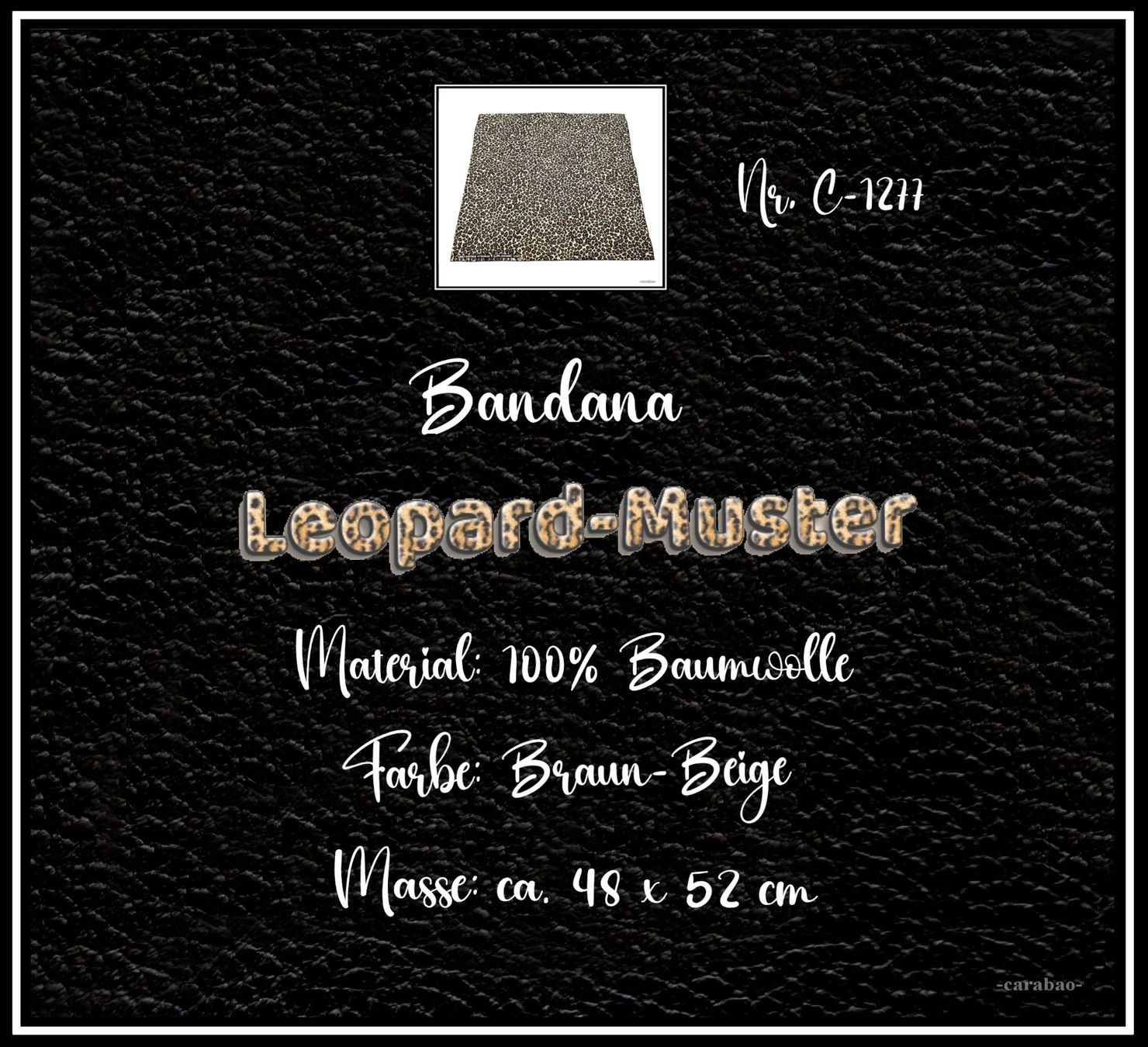 Foulard & Sciarpe: Bandana / Leopard-Muster / Braun-Beige – Nuovo (secondo la descrizione) da Winterthur venduto da -carabao- 4