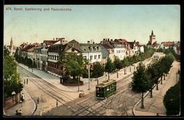 Basel, Spatenring und Pauluskirche mit S