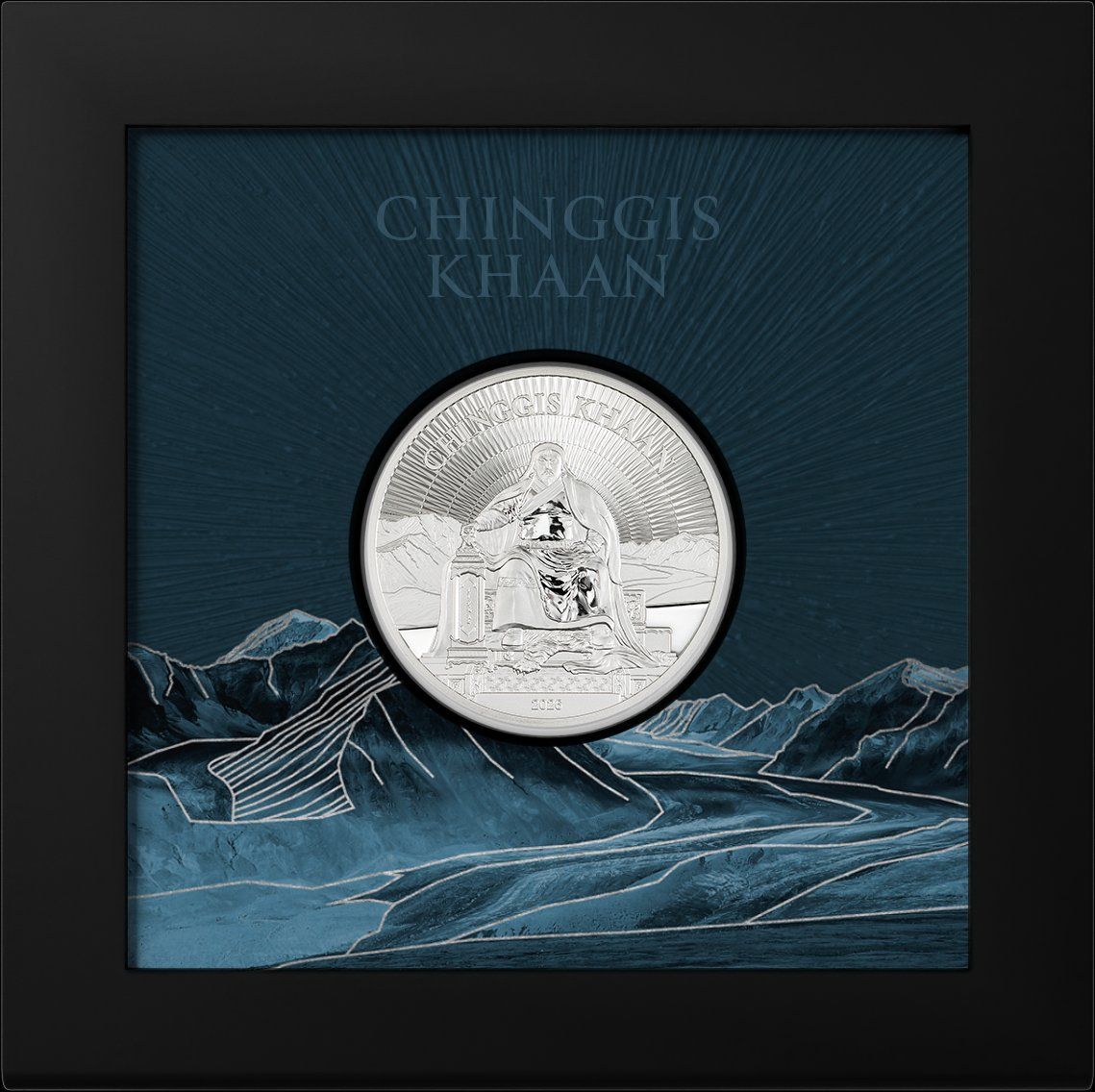Tutti le monete: Mongolia Chinggis Khaan 2026  1oz – Nuovo e nell'imballaggio originale da Liestal venduto da Goldbatzen 2
