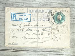 TR80 Enveloppe + Timbre England 1921