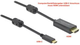 Delock 85292 Kabel USB Typ-C_zu_HDMI ST/ST 4K 60Hz 3m schwar