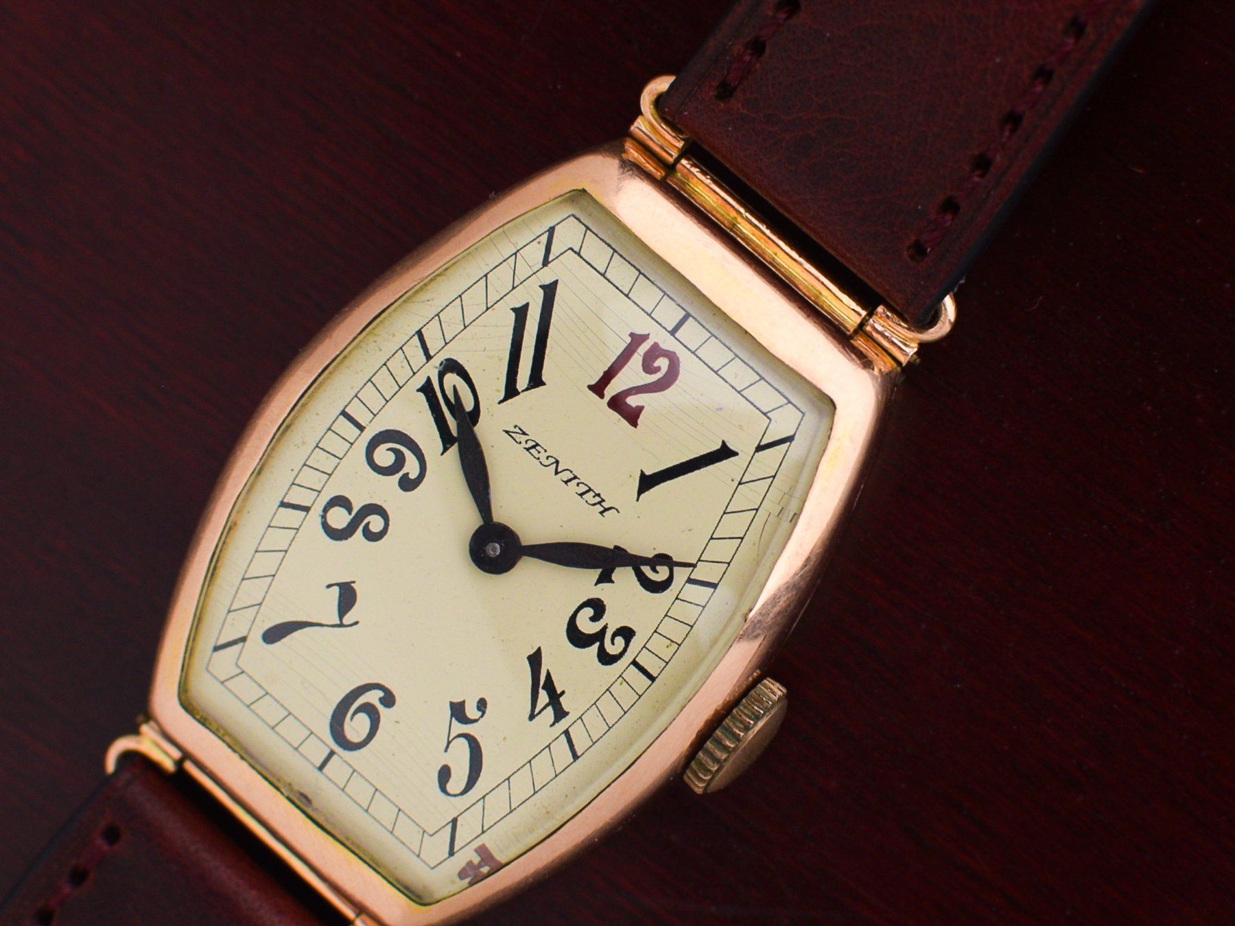 Zenith Uhren: Zenith Tonneau 14kt Rose Gold from 1920s – Gebraucht aus St. Gallen von Andrej99 3