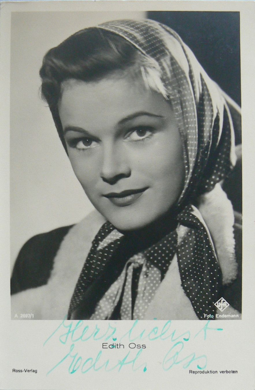 Autografi: Edith Oss (1914-2012) Schauspielerin - Autogramm – Usato da Dietikon venduto da cyranos1