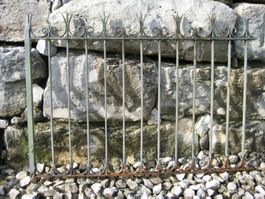 Antiker Schmiedeeisen Garten-Zaun / Shabby chic