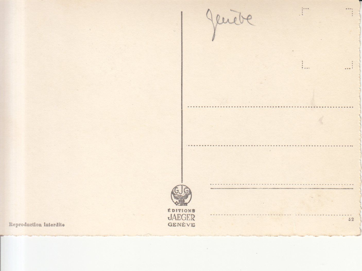 Cartoline postali: Genève ca. 1950 – Usato da Bürglen TG venduto da StampGraf 1
