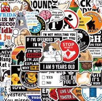 50Stk Freche Meme Sticker Aufkleber Laptop Handy Auto SME01