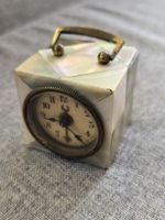 Reiseuhr Wecker Perlmutt antik D.R.P.